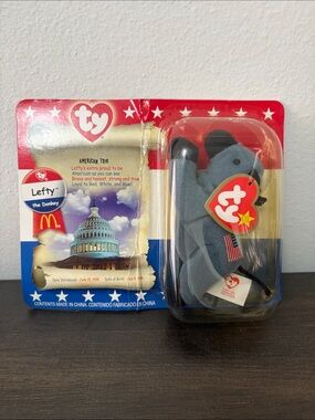 Vintage 2000 McDonald's Ty Lefty the Donkey American Trio Set in package SEALED